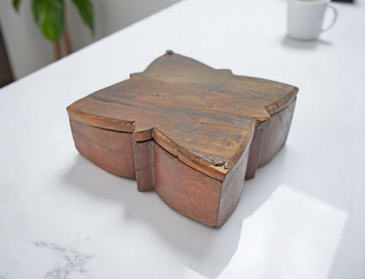 Antique Wooden Kitchenware Spice Box Original Old Hand Crafted