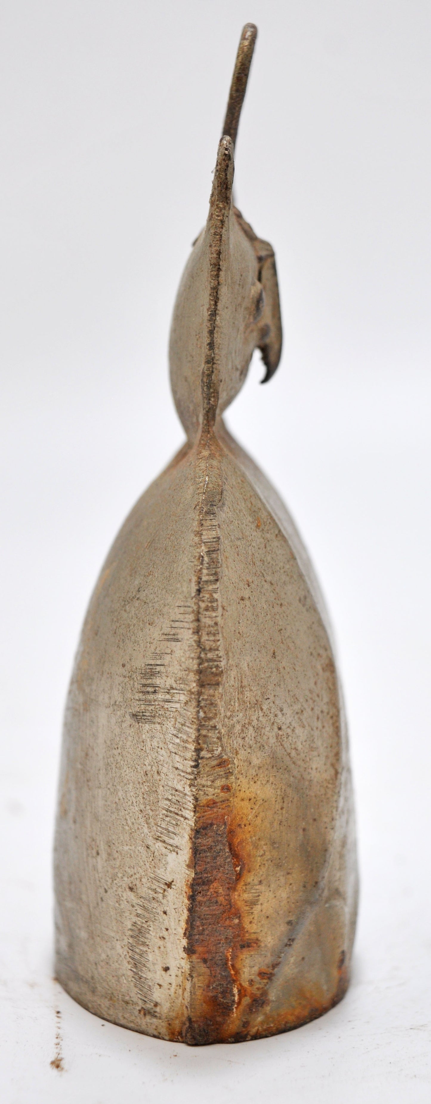 Vintage Iron Owl Shaped Small Bell Original Old Hand Crafted