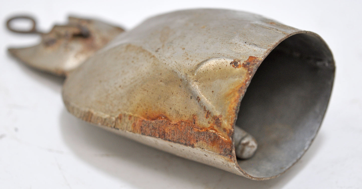 Vintage Iron Owl Shaped Small Bell Original Old Hand Crafted