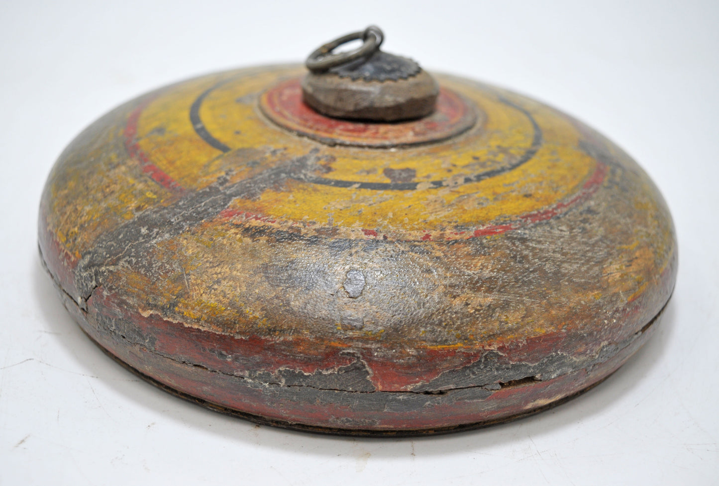 Antique Wooden Opium Tobacco Box Original Old Hand Carved Lacquer Painted
