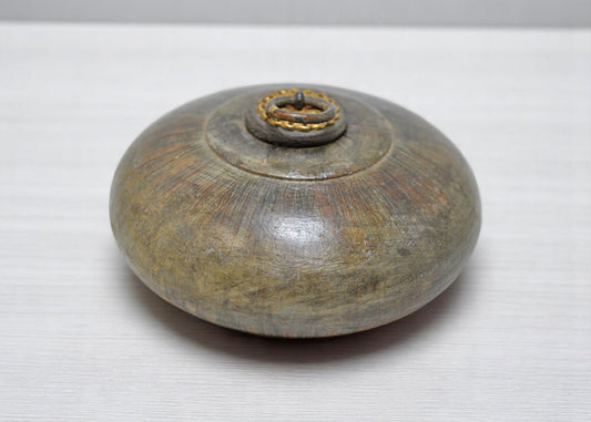 Antique Wooden Opium Tobacco Box Original Old Hand Carved Lacquer Painted