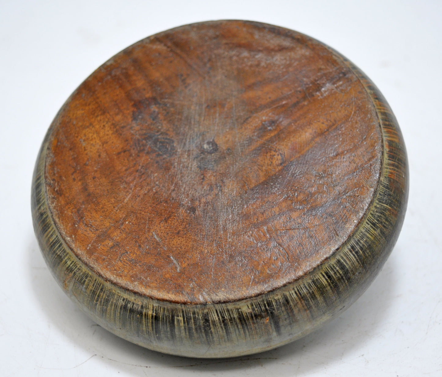 Antique Wooden Opium Tobacco Box Original Old Hand Carved Lacquer Painted
