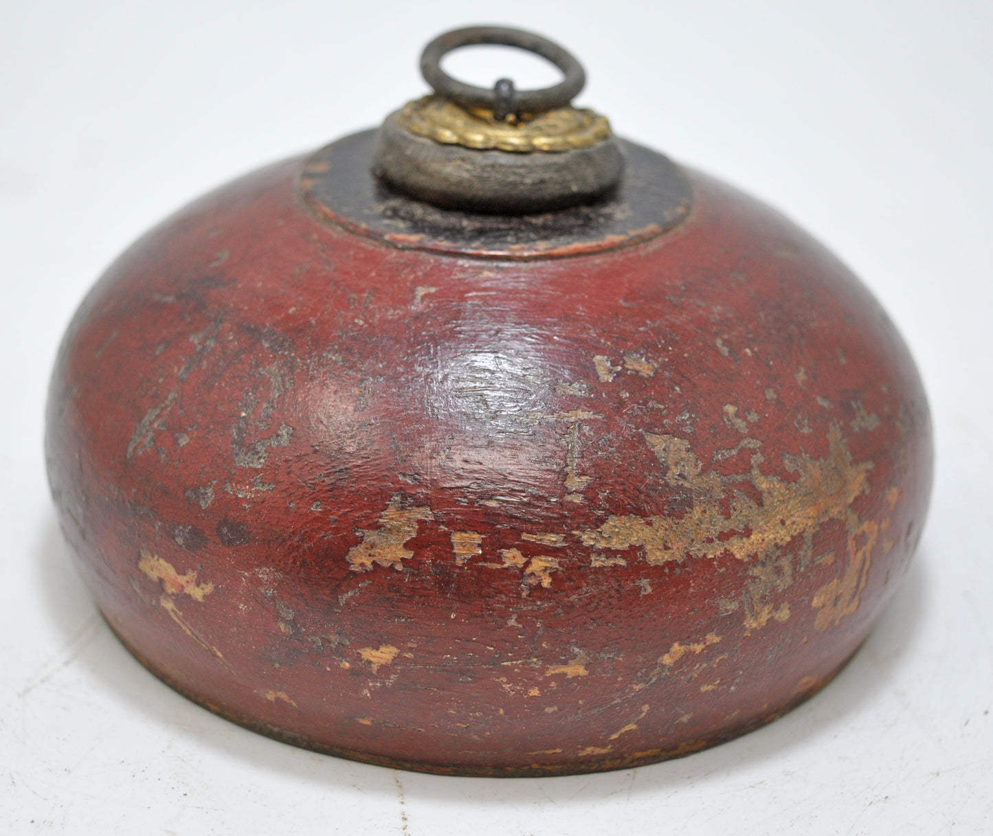 Antique Wooden Opium Tobacco Box Original Old Hand Carved Lacquer Painted