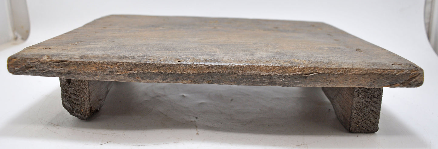 Antique Wooden Bajot Floor Sitting Stool Original Old Hand Crafted