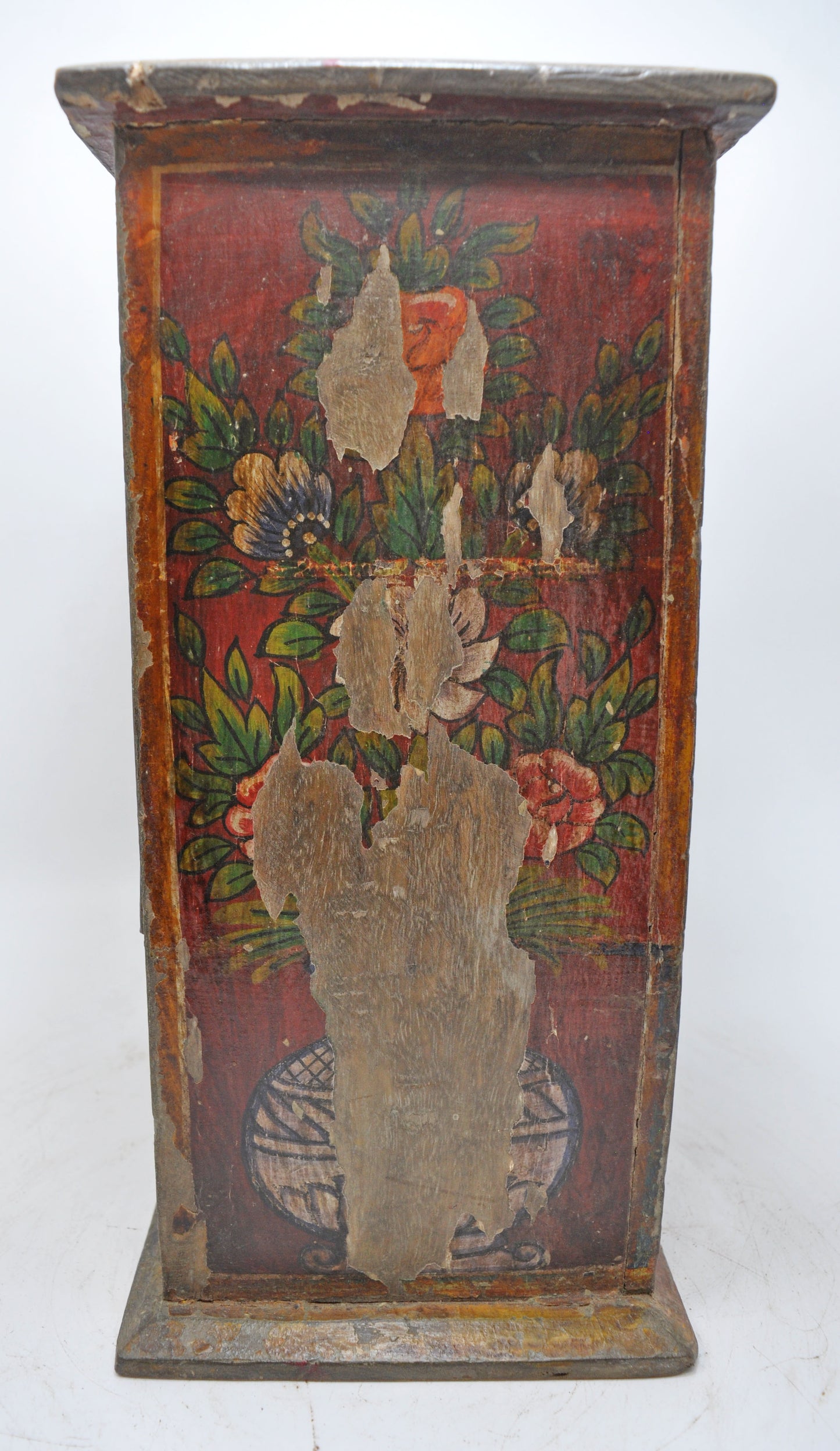 Vintage Wooden Mini Chest of Drawers Jewellery Storage Original Old Hand Painted