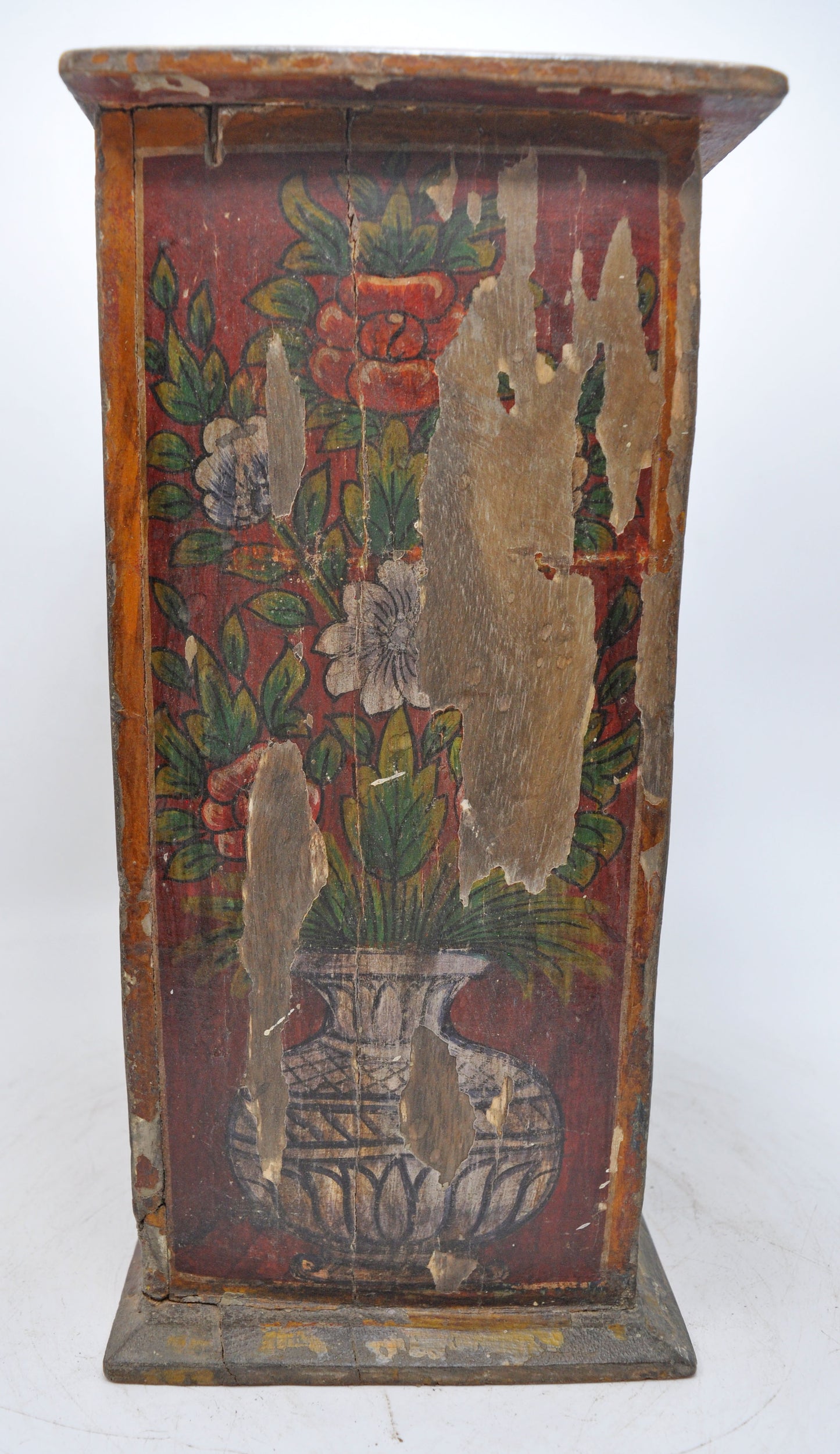 Vintage Wooden Mini Chest of Drawers Jewellery Storage Original Old Hand Painted