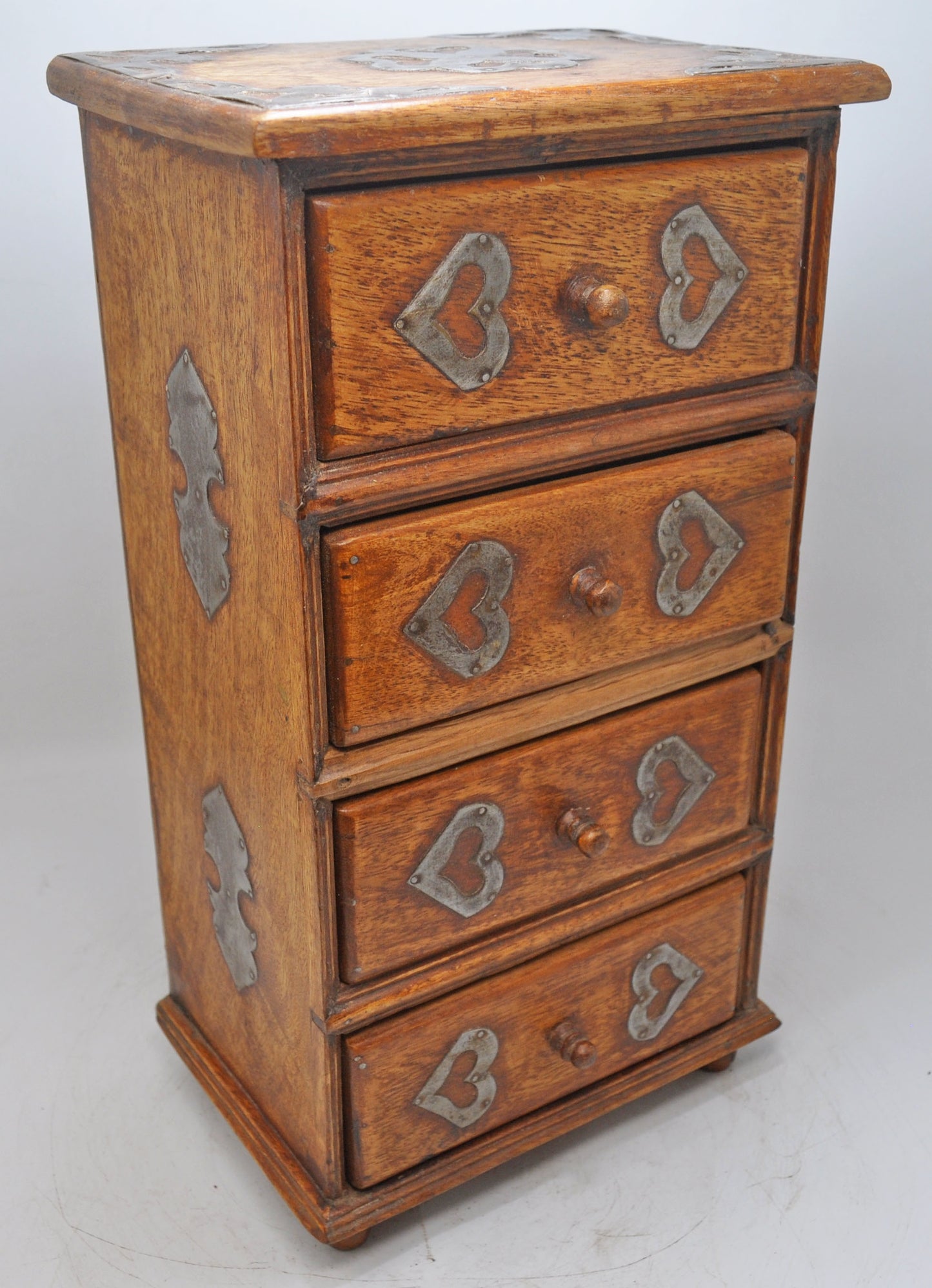 Vintage Wooden Mini Chest of Drawers Jewellery Storage Original Old Hand Crafted