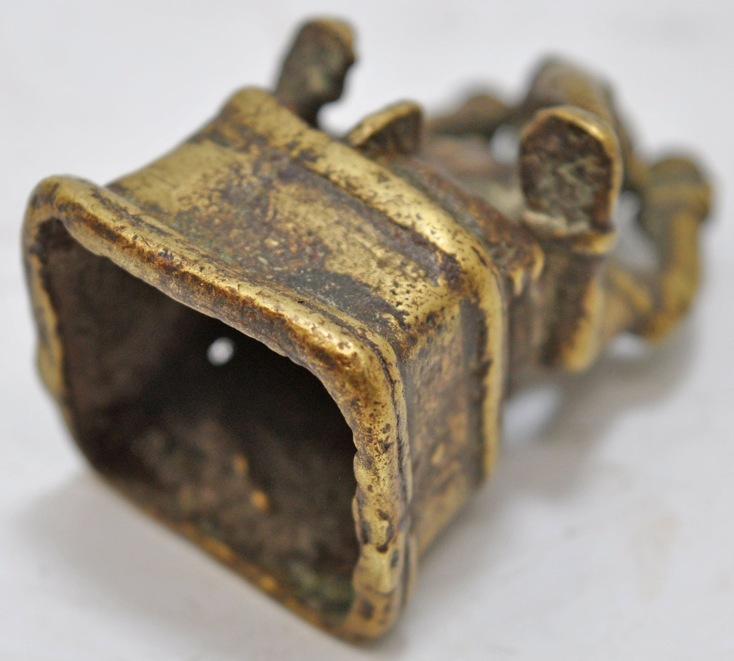 Antique Brass God Ganesha Idol Figurine Original Old Fine Hand Crafted Engraved