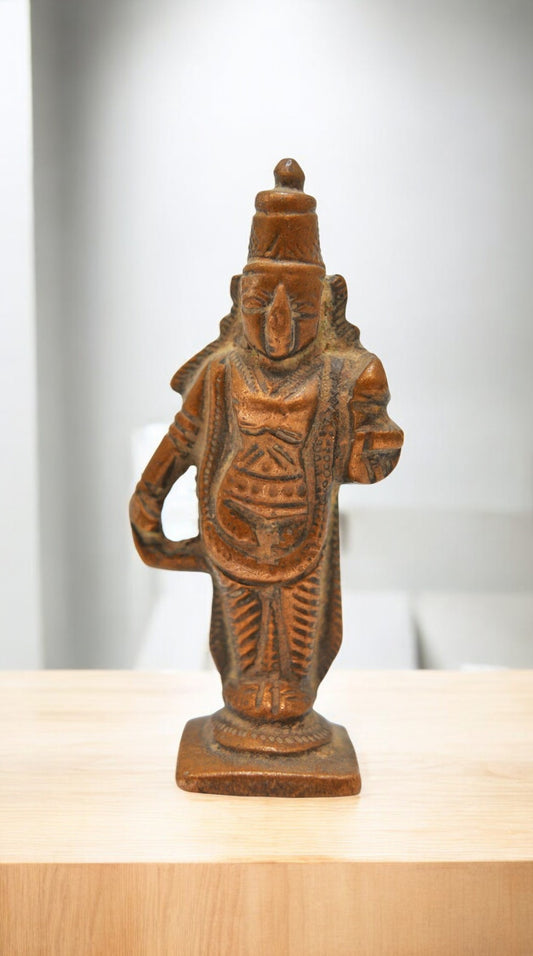 Antique Brass Lady Apsara Figurine Original Old Hand Crafted Fine Engraved