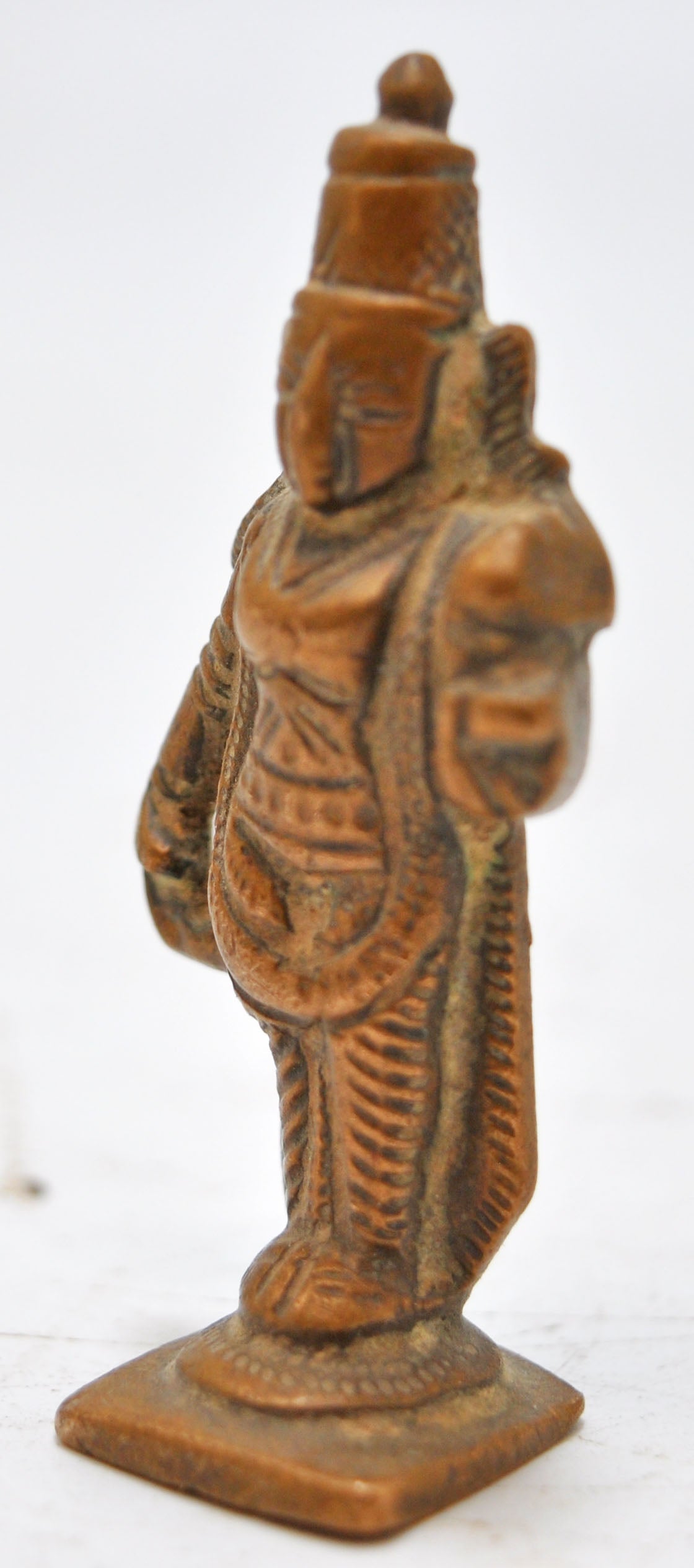 Antique Brass Lady Apsara Figurine Original Old Hand Crafted Fine Engraved