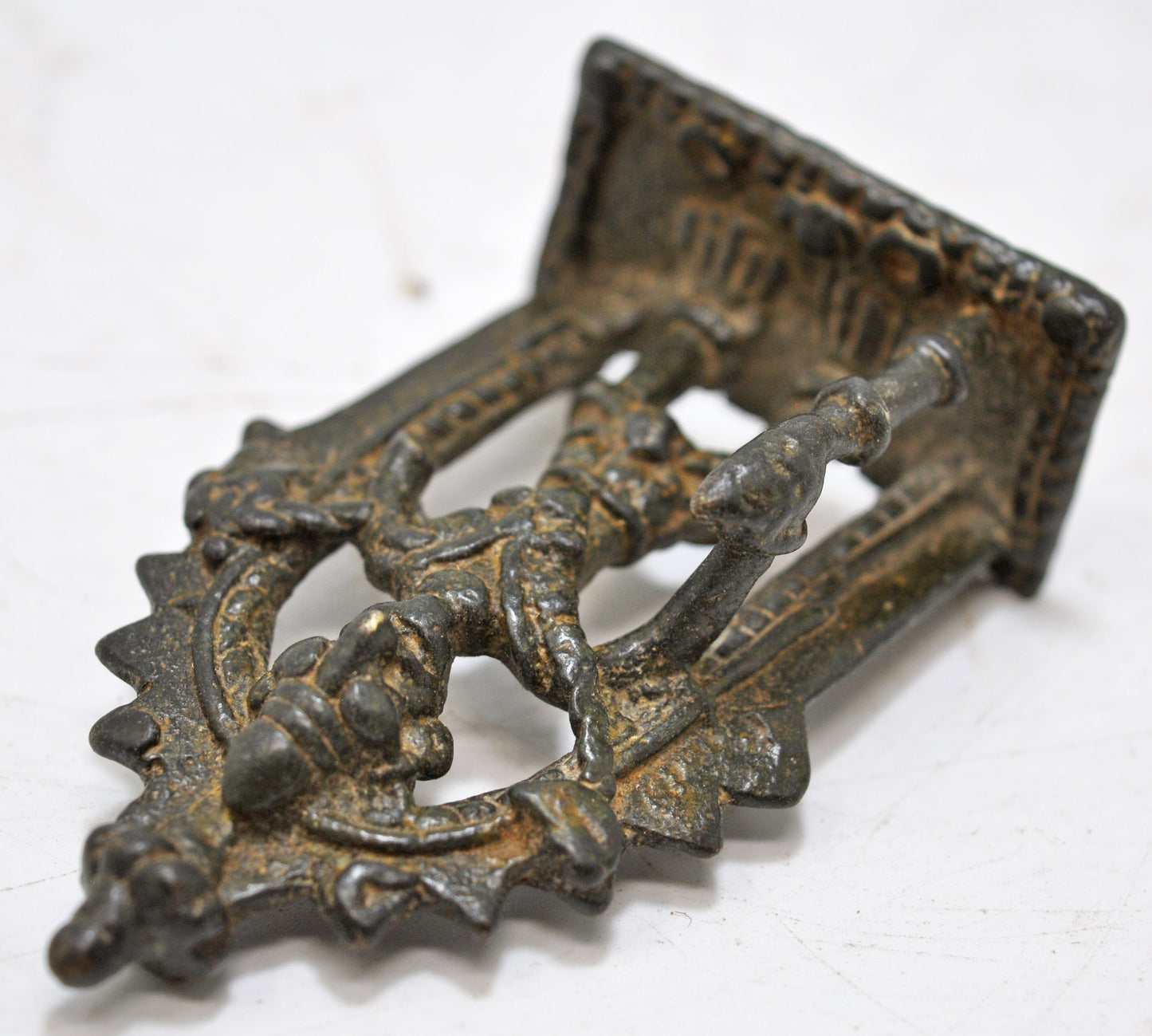 Antique Brass Tribal God Figurine Original Old Hand Crafted Fine Engraved