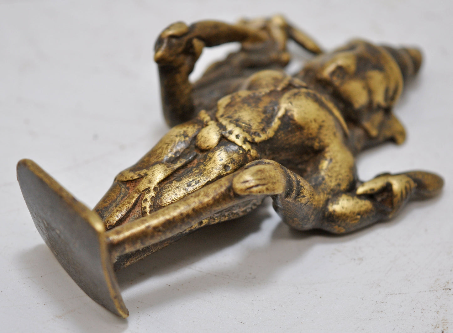 Antique Brass God Krishna Idol Figurine Original Old Fine Engraved