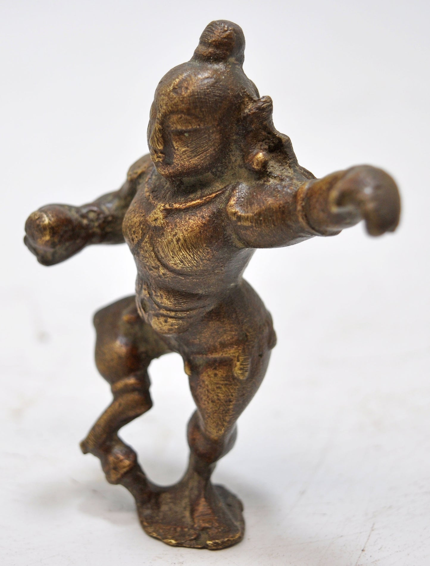 Antique Brass God Krishna Idol Figurine Original Old Fine Engraved