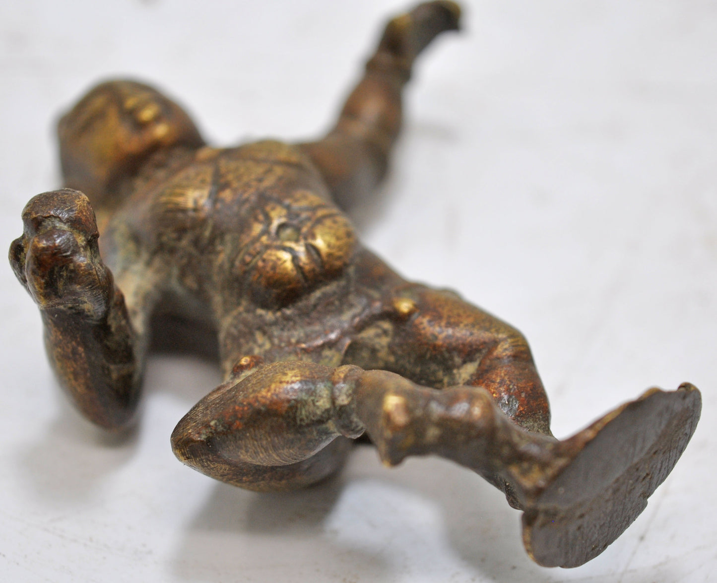 Antique Brass God Krishna Idol Figurine Original Old Fine Engraved