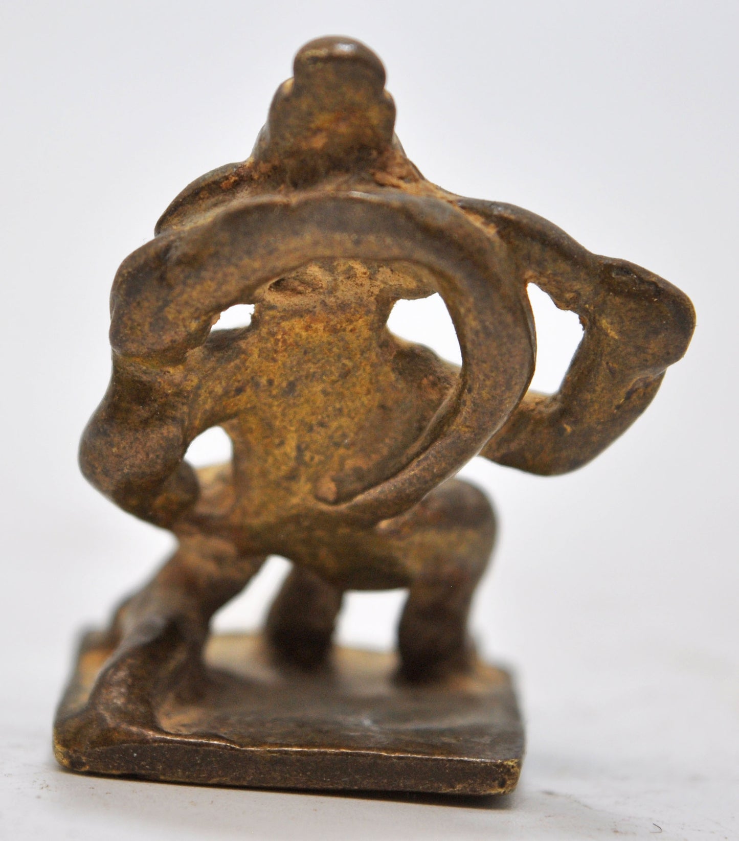 Antique Brass God Hanuman Idol Figurine Original Old Hand Crafted Fine Engraved