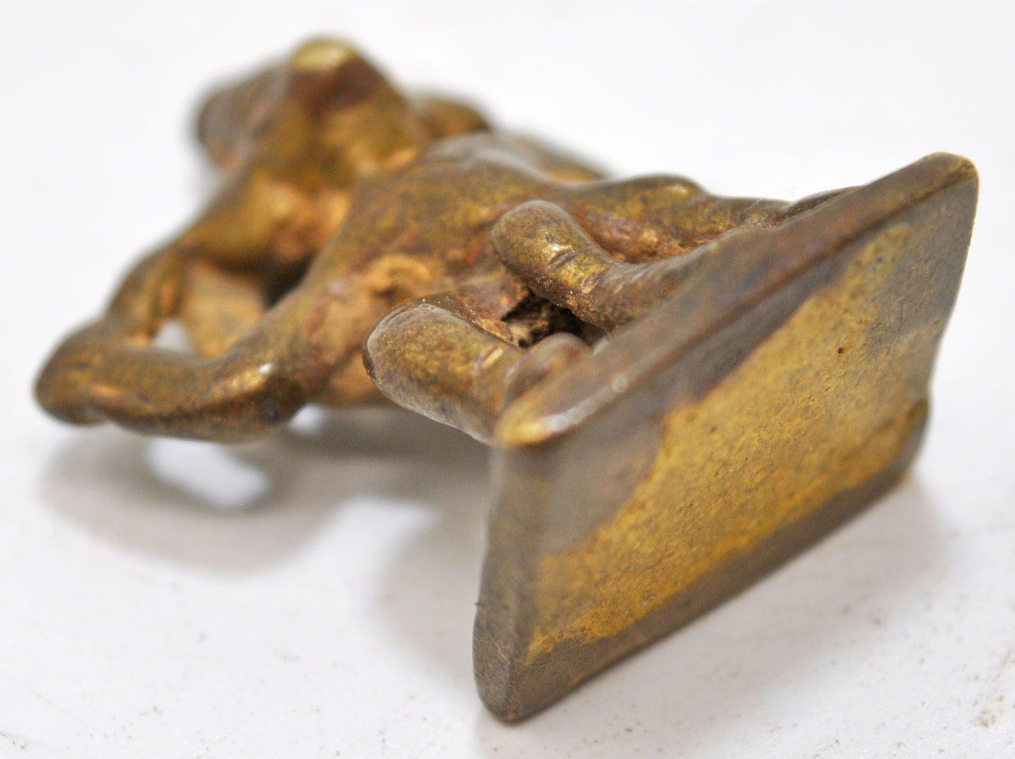 Antique Brass God Hanuman Idol Figurine Original Old Hand Crafted Fine Engraved