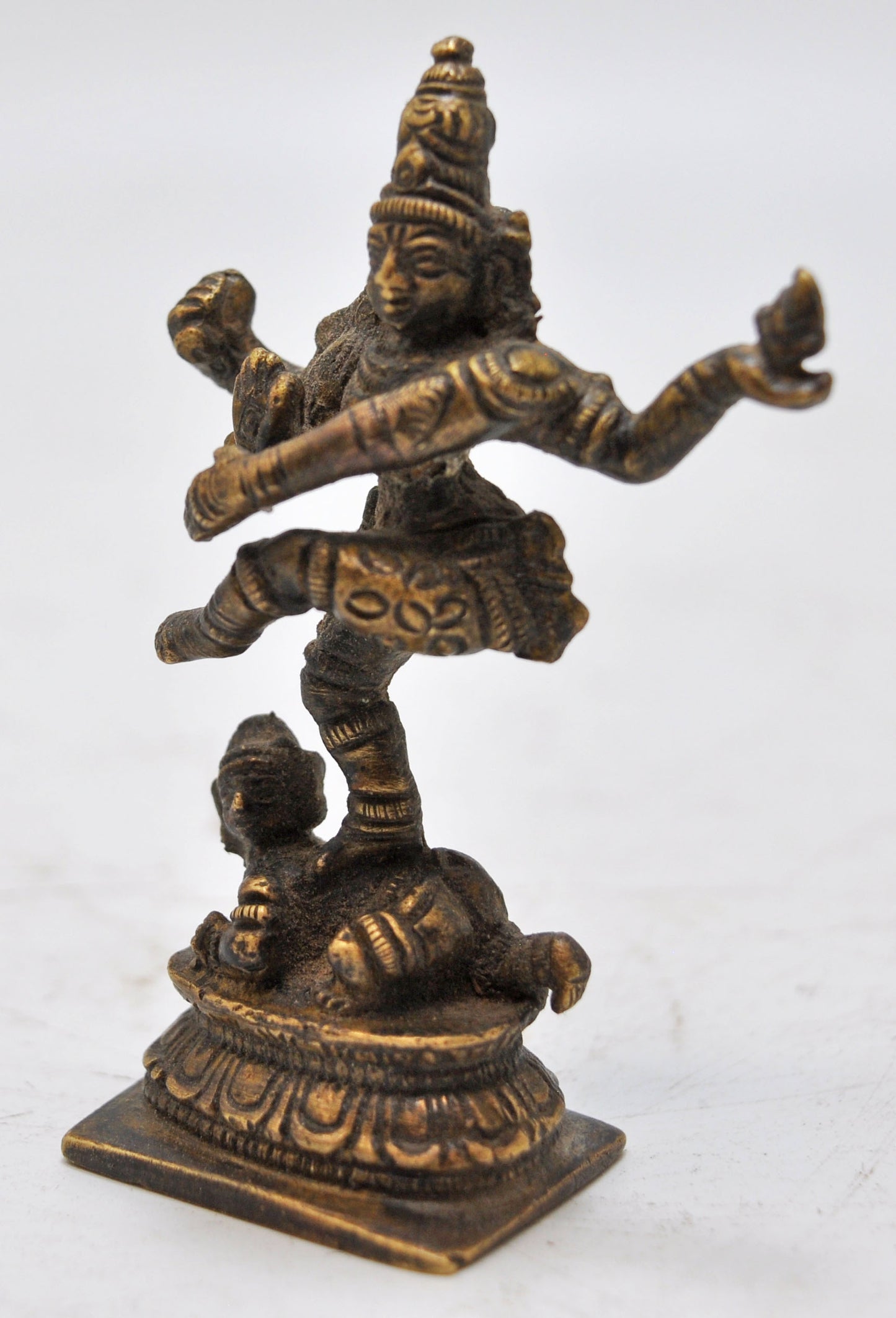 Antique Brass God Shiva Nataraj Idol Figurine Original Old Hand Crafted Engraved