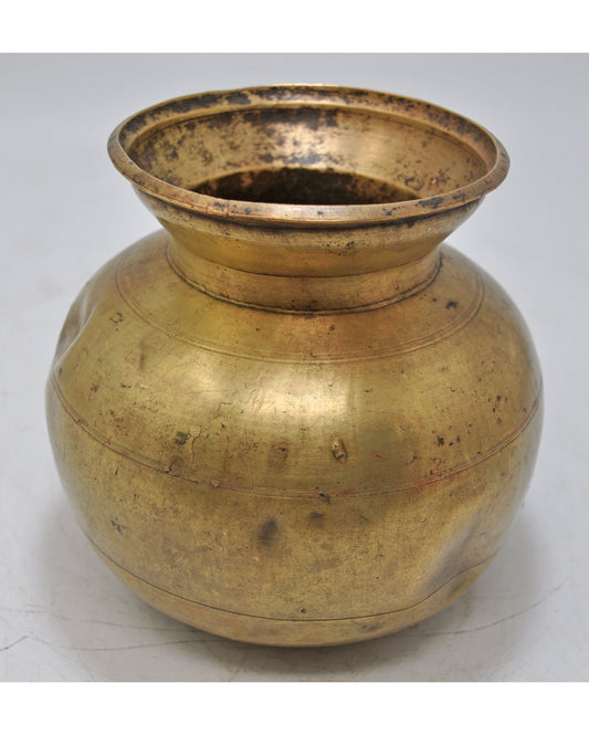 Vintage Brass Water Drinking Lota Pot Original Old Hand Carved