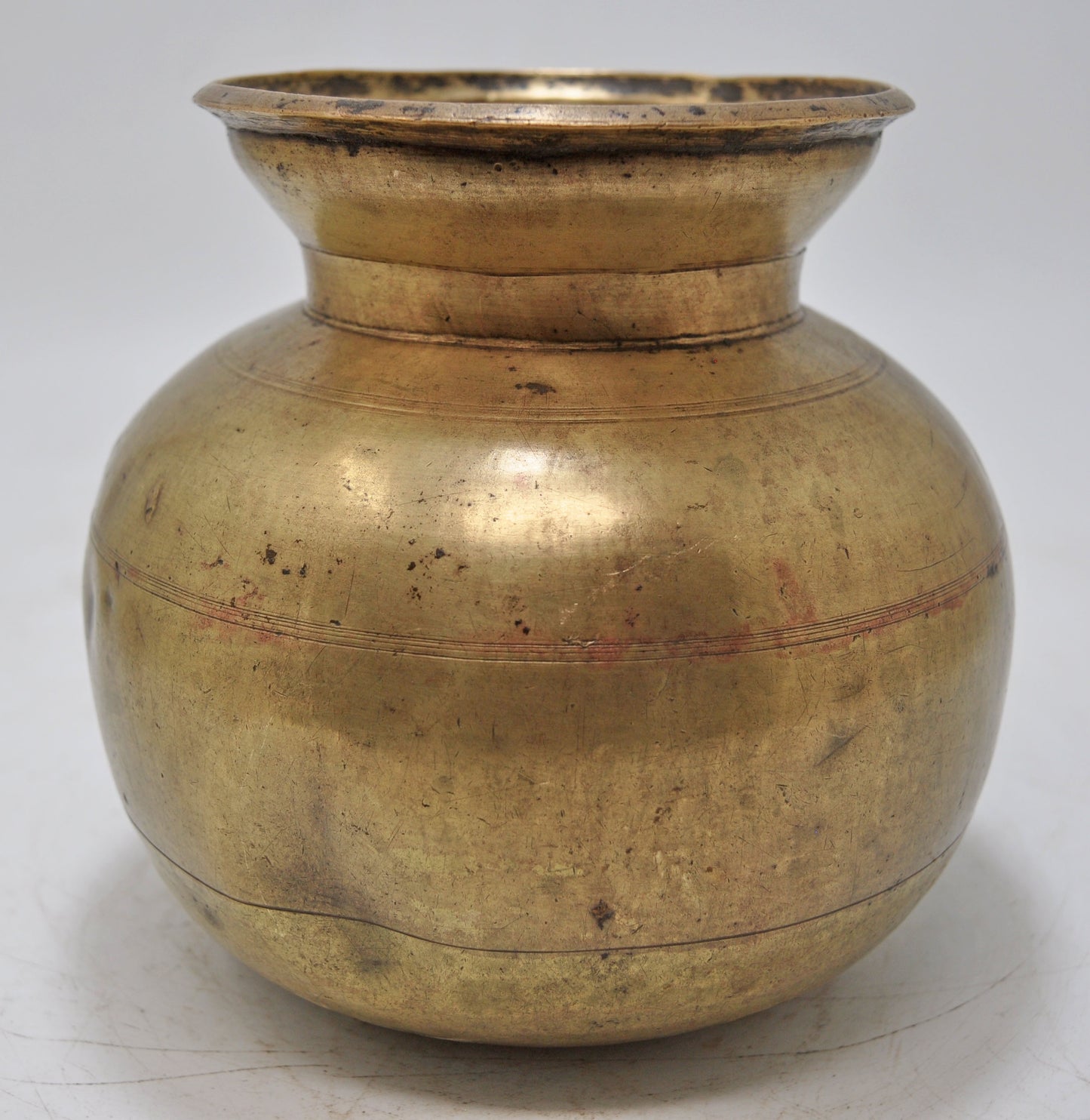 Vintage Brass Water Drinking Lota Pot Original Old Hand Carved