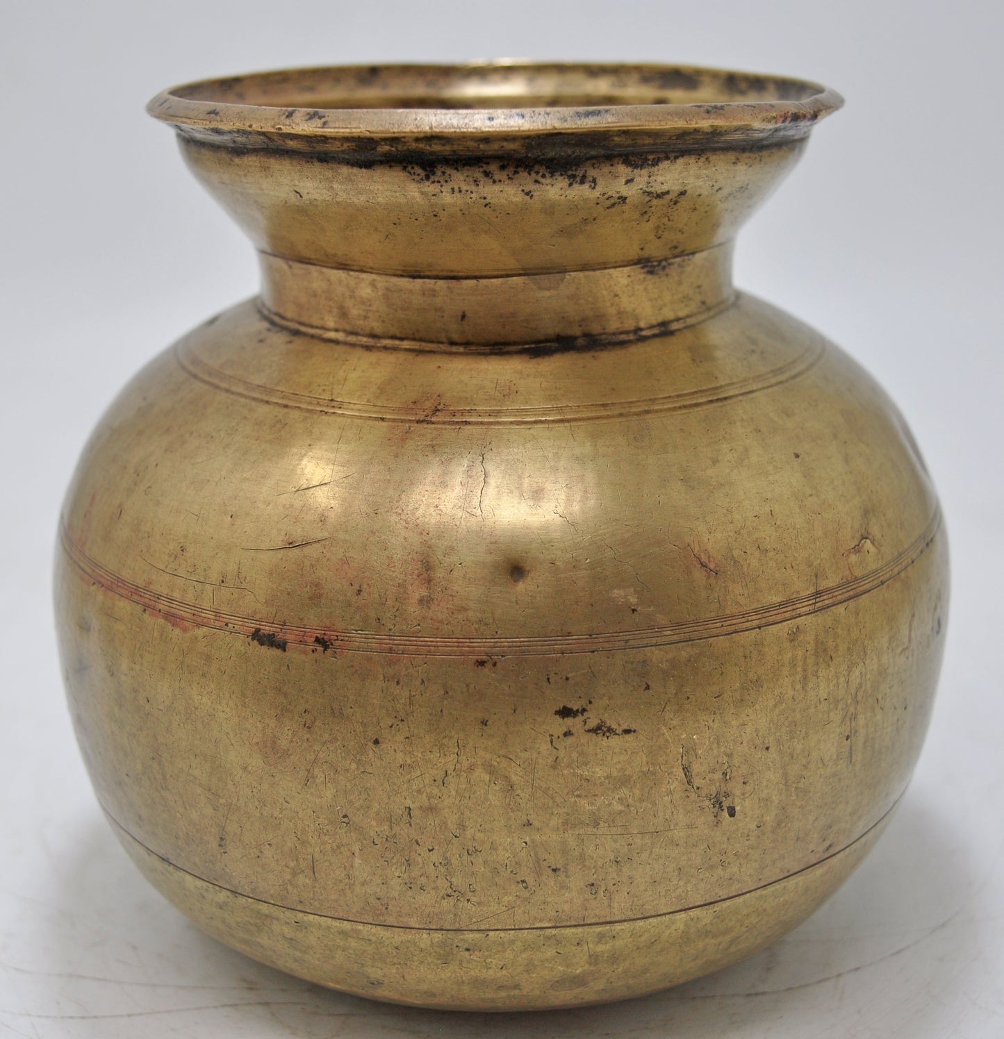 Vintage Brass Water Drinking Lota Pot Original Old Hand Carved