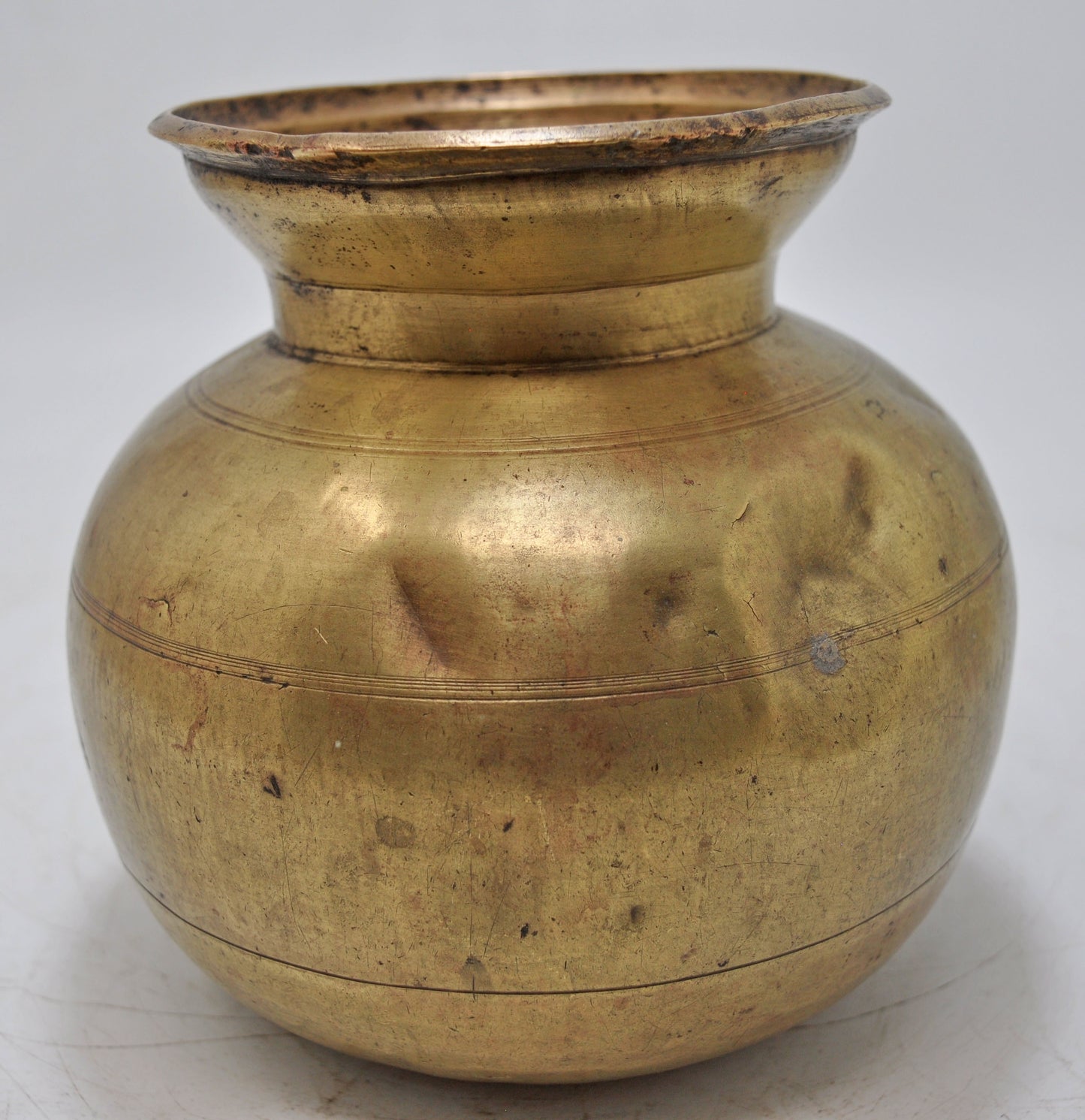 Vintage Brass Water Drinking Lota Pot Original Old Hand Carved