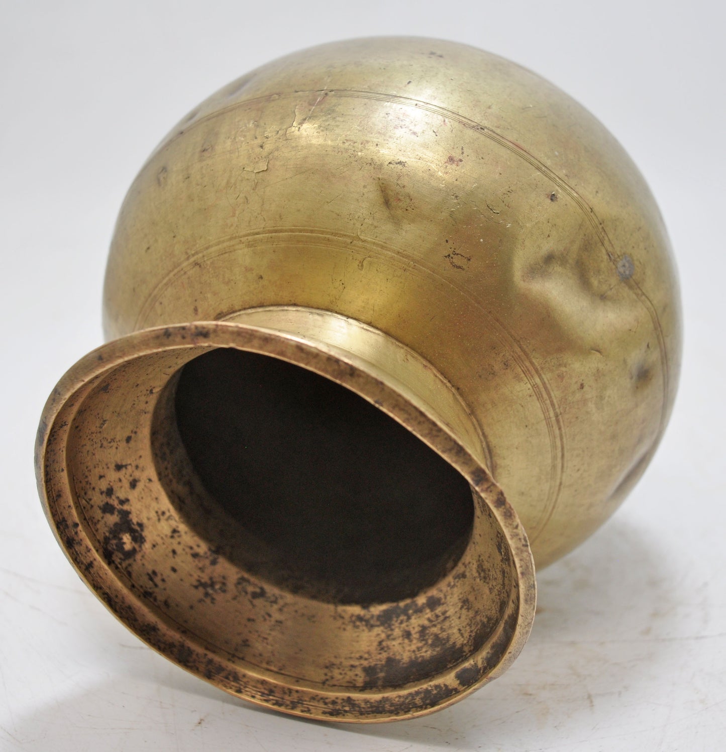 Vintage Brass Water Drinking Lota Pot Original Old Hand Carved