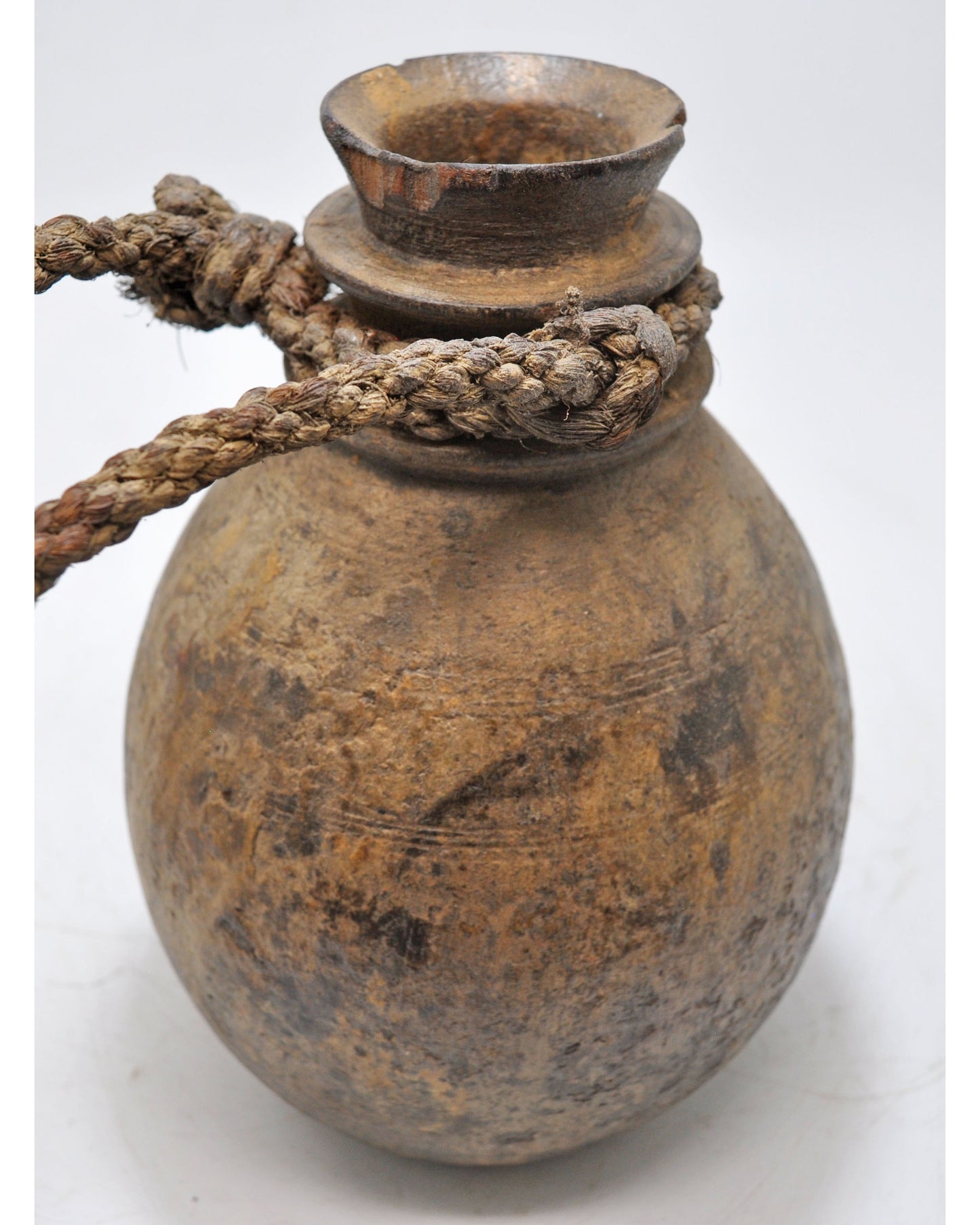 Antique Wooden Himalayan Water Drinking Pot Original Old Hand Carved