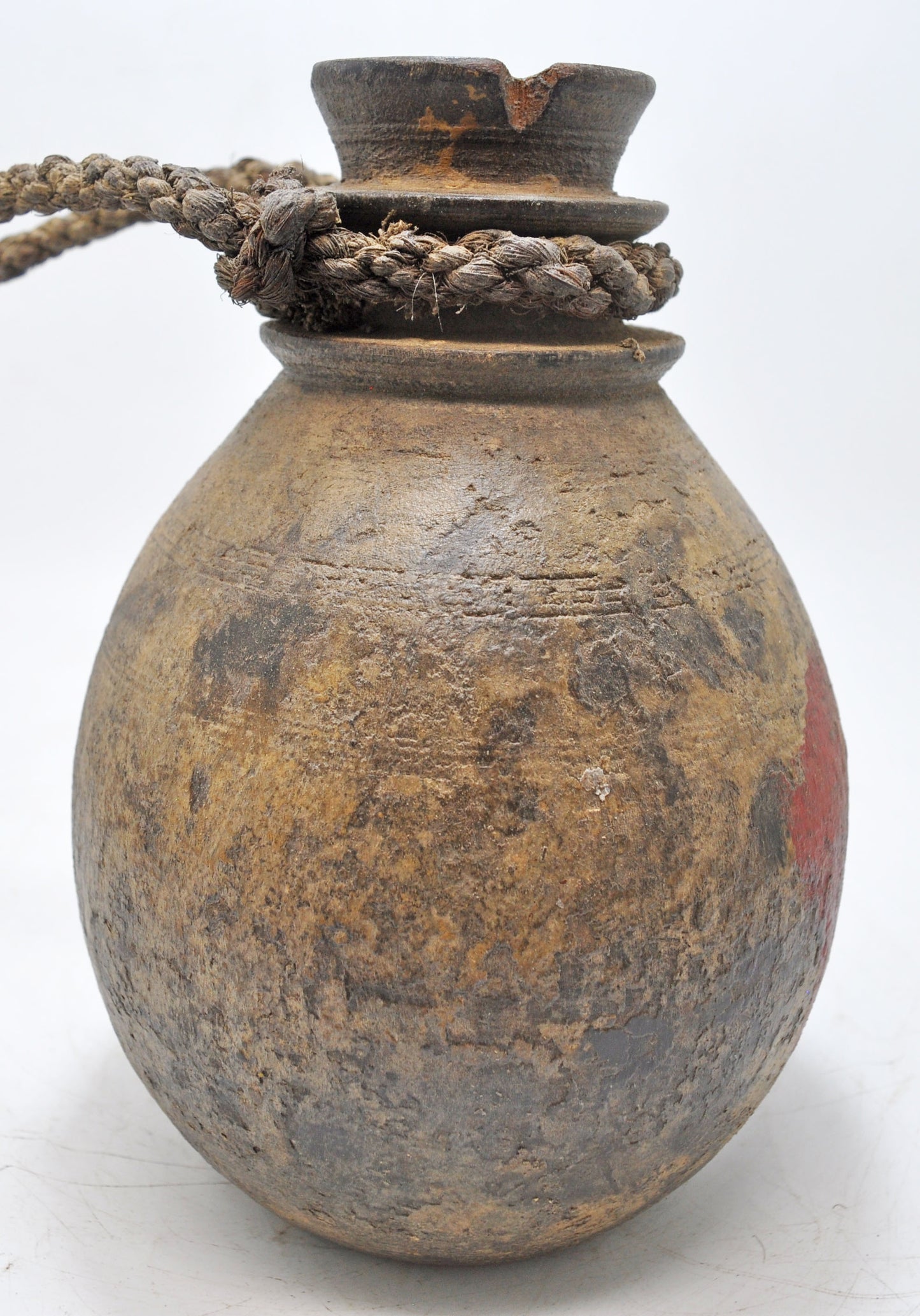 Antique Wooden Himalayan Water Drinking Pot Original Old Hand Carved