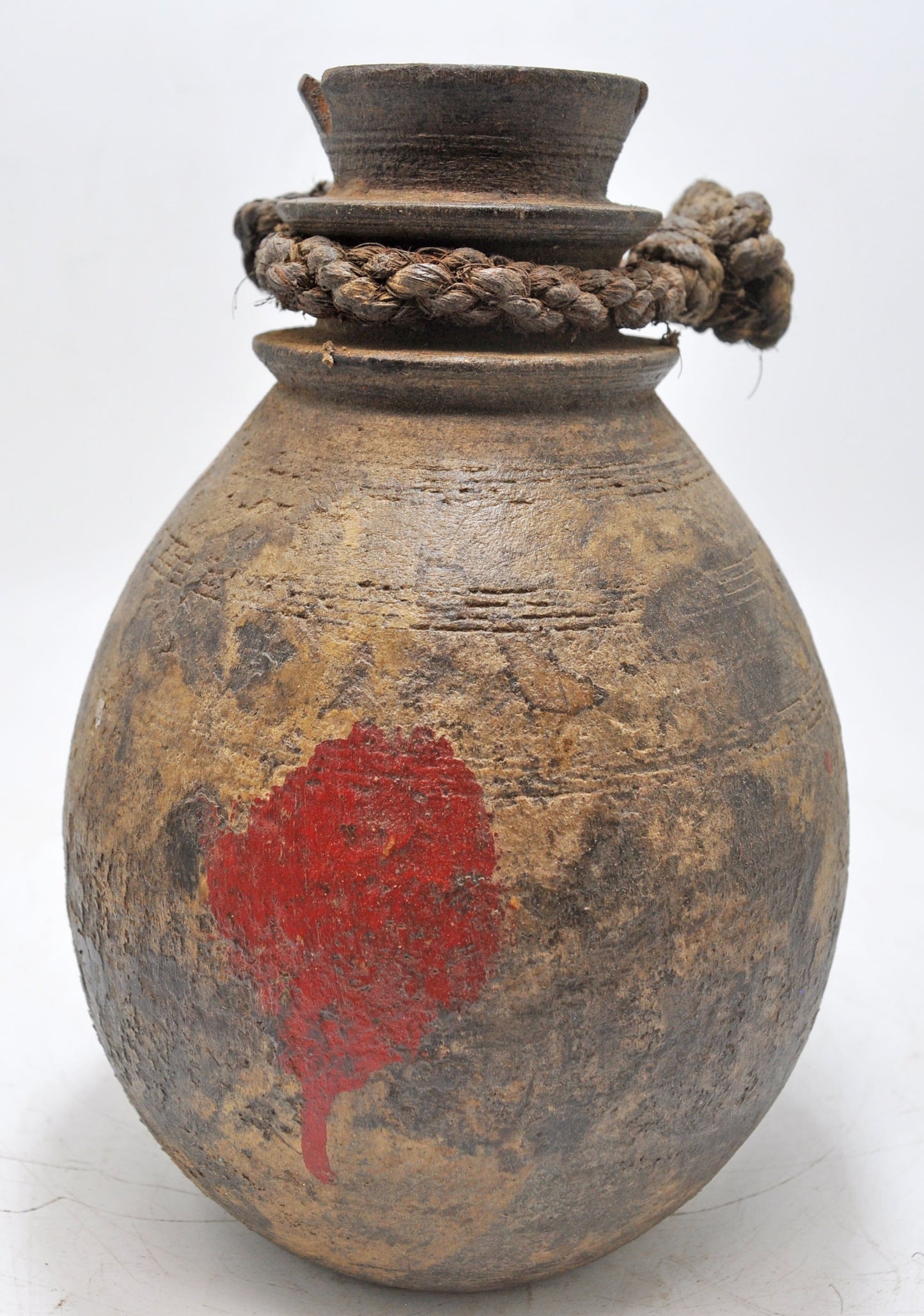 Antique Wooden Himalayan Water Drinking Pot Original Old Hand Carved