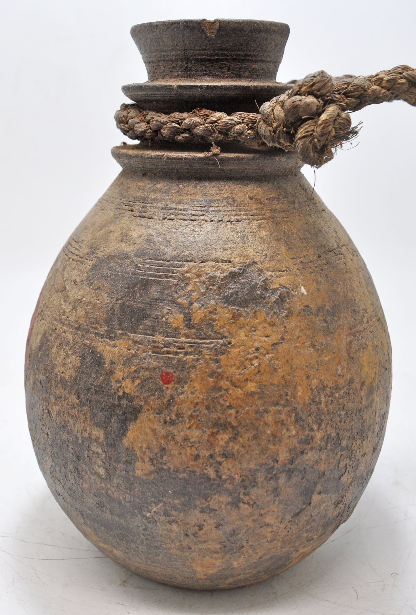 Antique Wooden Himalayan Water Drinking Pot Original Old Hand Carved