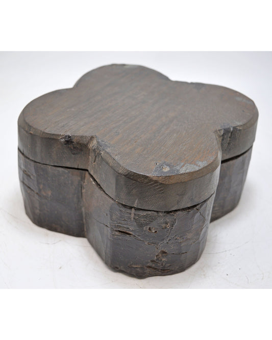 Antique Wooden Kitchenware Spice Box Original Old Hand Carved Large Heavy