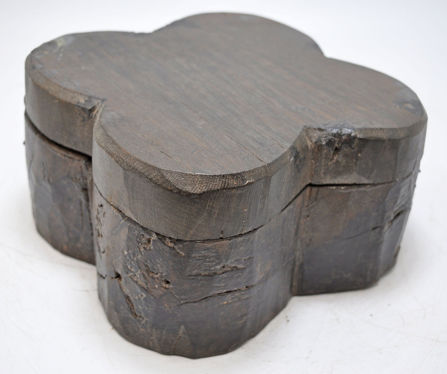 Antique Wooden Kitchenware Spice Box Original Old Hand Carved Large Heavy
