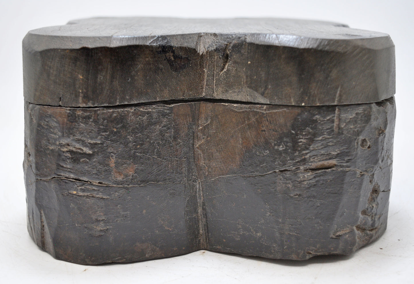 Antique Wooden Kitchenware Spice Box Original Old Hand Carved Large Heavy