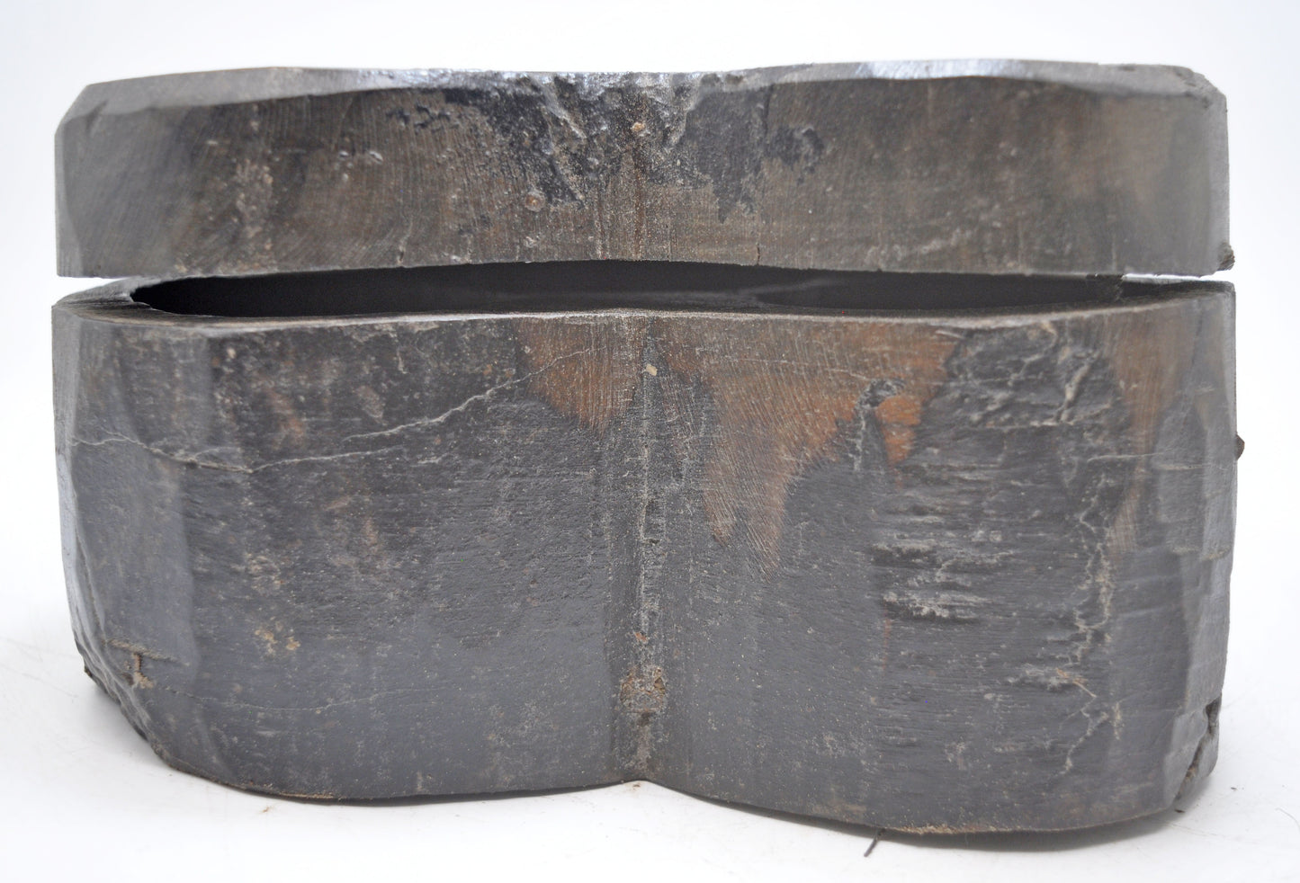 Antique Wooden Kitchenware Spice Box Original Old Hand Carved Large Heavy