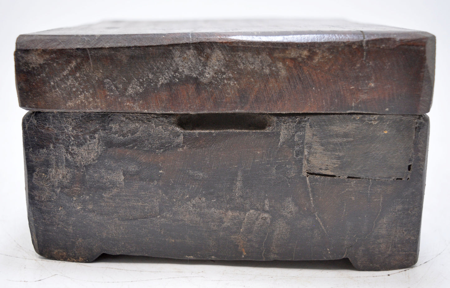 Antique Wooden Kitchenware Spice Box Original Old Hand Carved Large Heavy