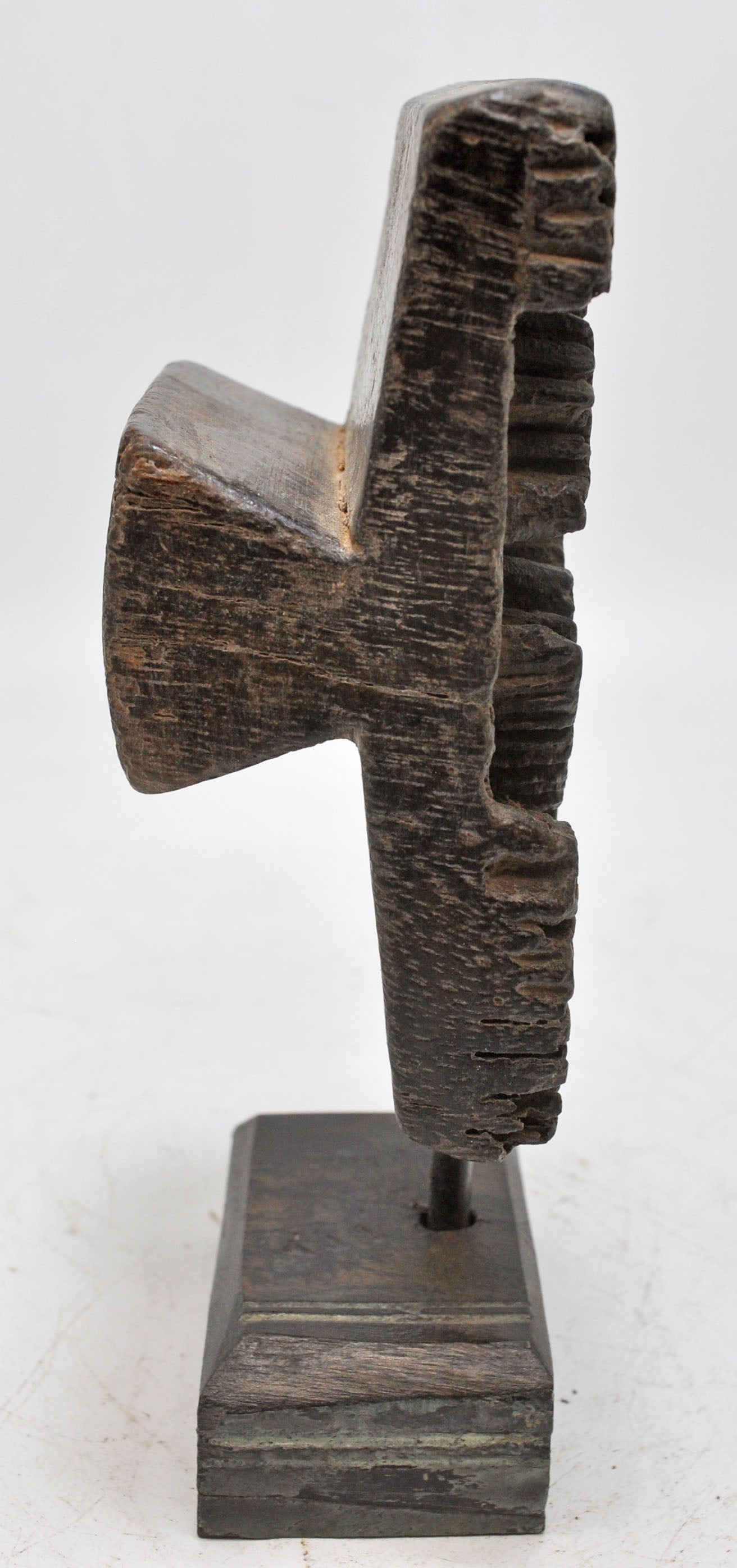 Antique Wooden Textile Printing Block Carving Original Old Hand Carved