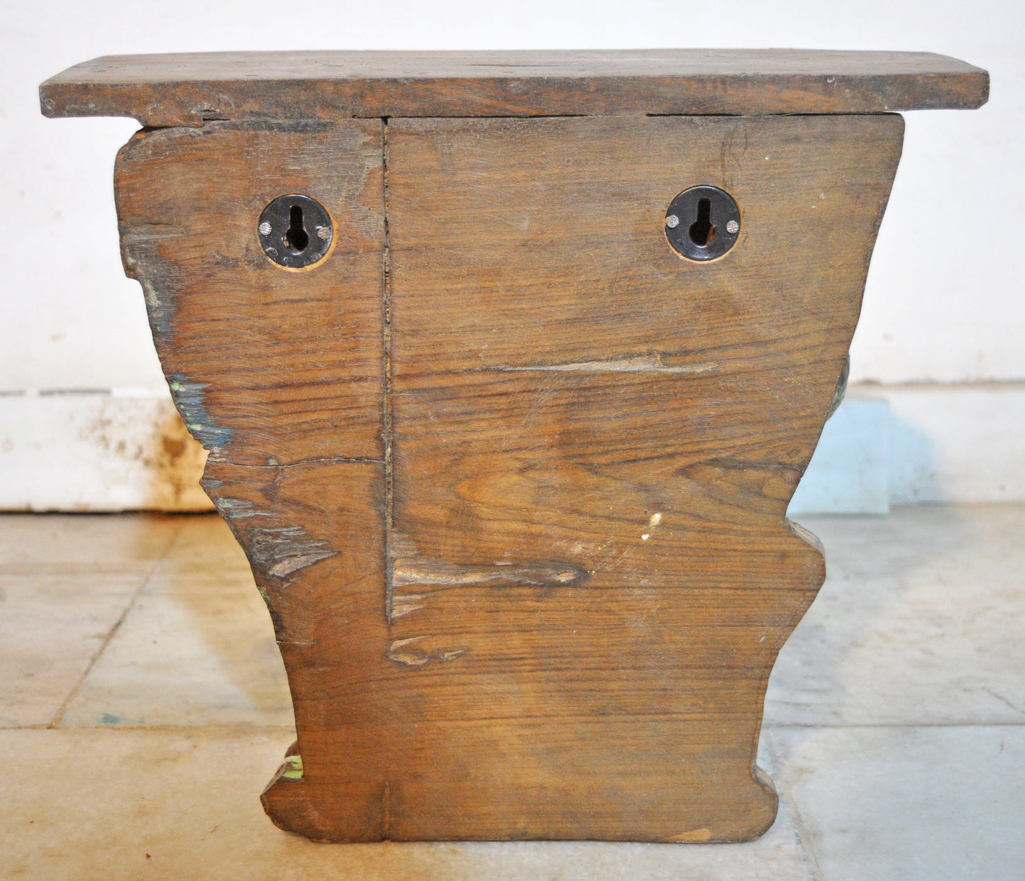 Antique Wooden Wall Décor Heavy Base Wall Shelf Original Old Very Fine Hand Carved