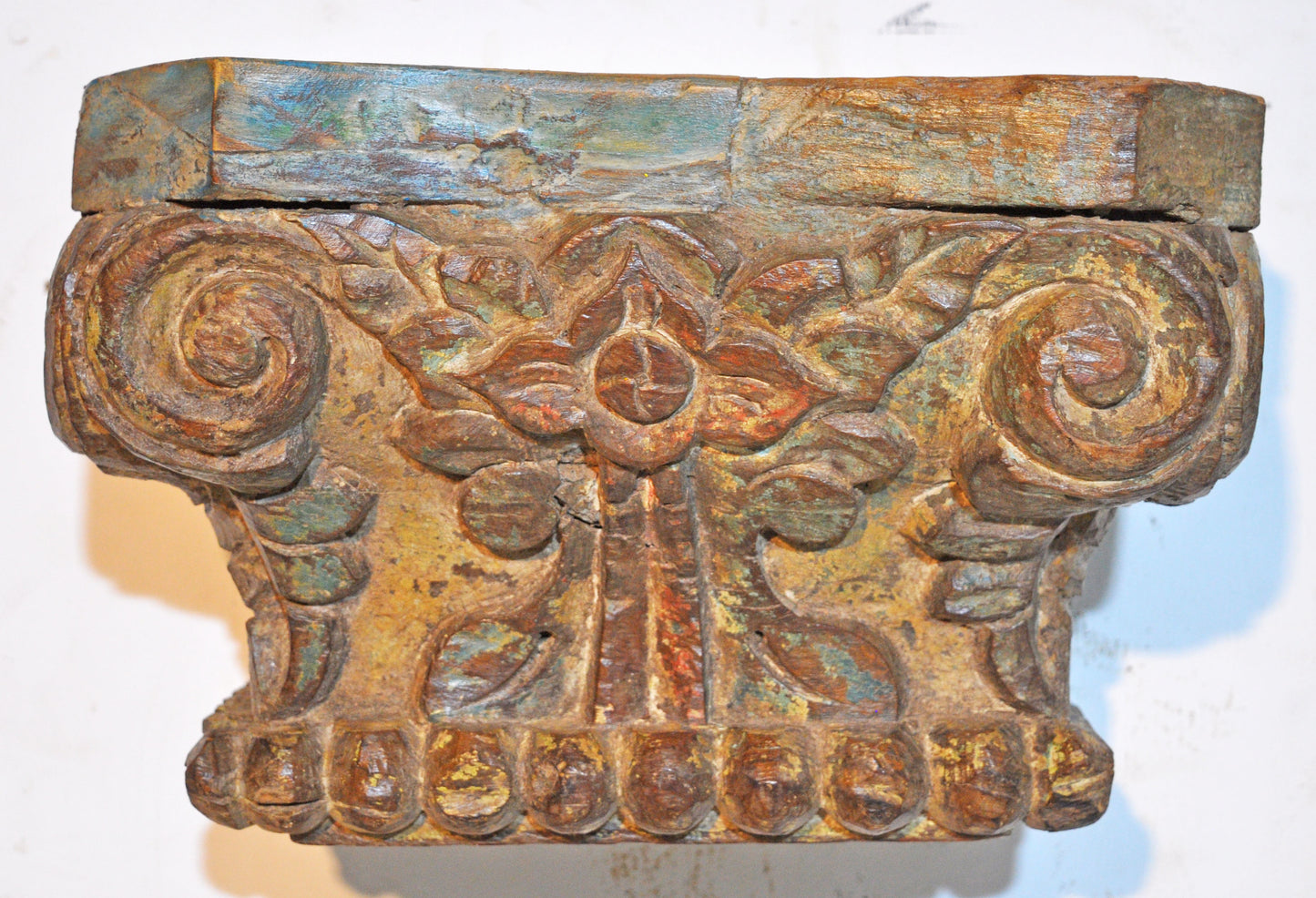 Antique Wooden Wall Décor Heavy Base Wall Shelf Original Old Very Fine Hand Carved