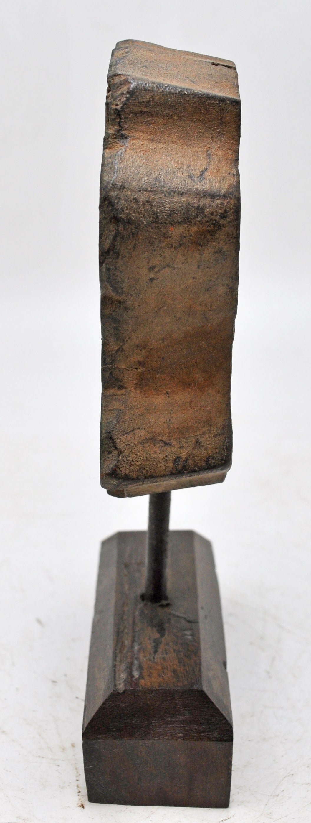 Antique Wooden Textile Printing Block Carving on Stand Original Old Fine Hand Carved