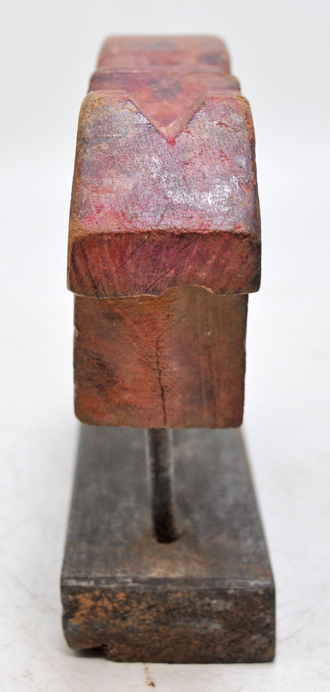 Antique Wooden Holy Cow Nandi Figurine Original Old Hand Carved