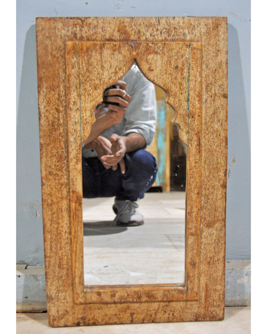 Antique Wooden Wall Décor Mirror Frame Original Old Hand Crafted