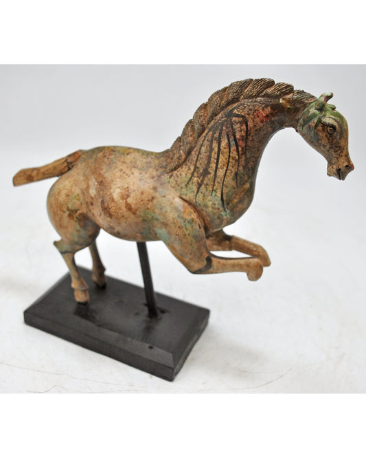 Antique Wooden Horse Figurine Original Old Very Fine Hand Carved