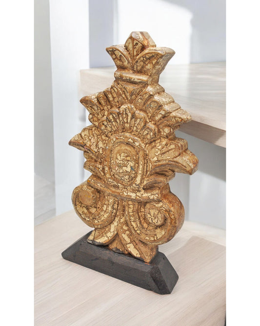 Hand Carved Wooden Floral Carving Panel Plaque Fine Details