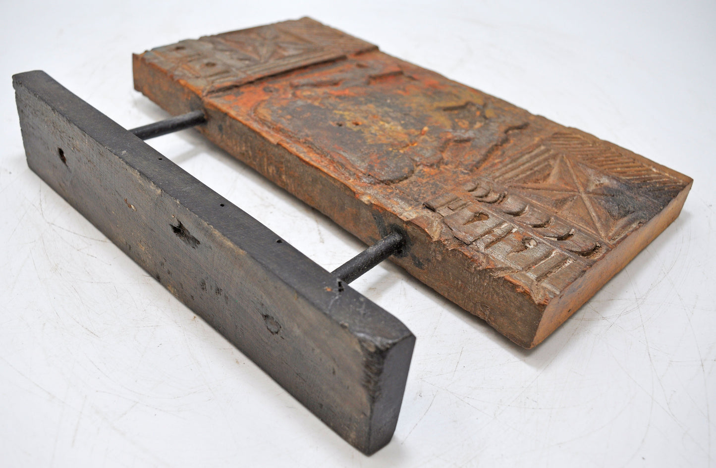 Antique Wooden Ganesha Carving Panel Plaque Original Old Fine Hand Carved