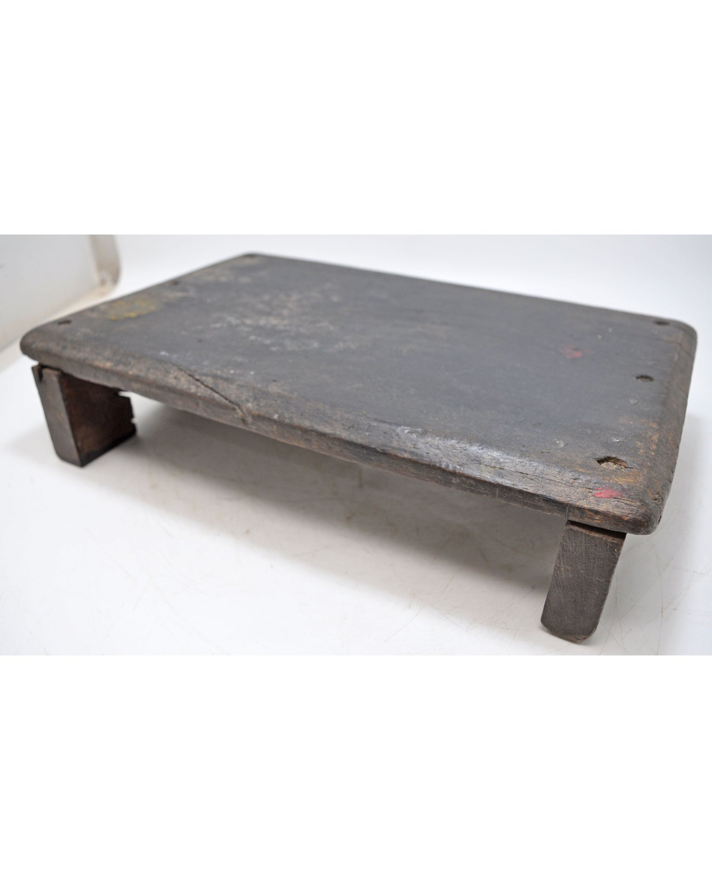 Antique Wooden Floor Sitting Bajot Stool Original Old Hand Crafted