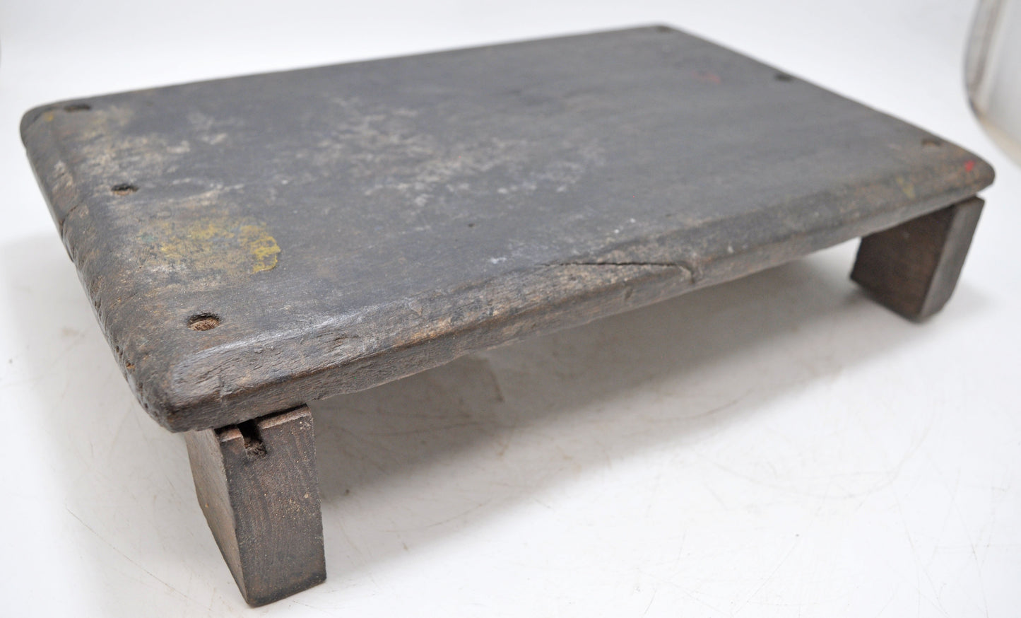 Antique Wooden Floor Sitting Bajot Stool Original Old Hand Crafted