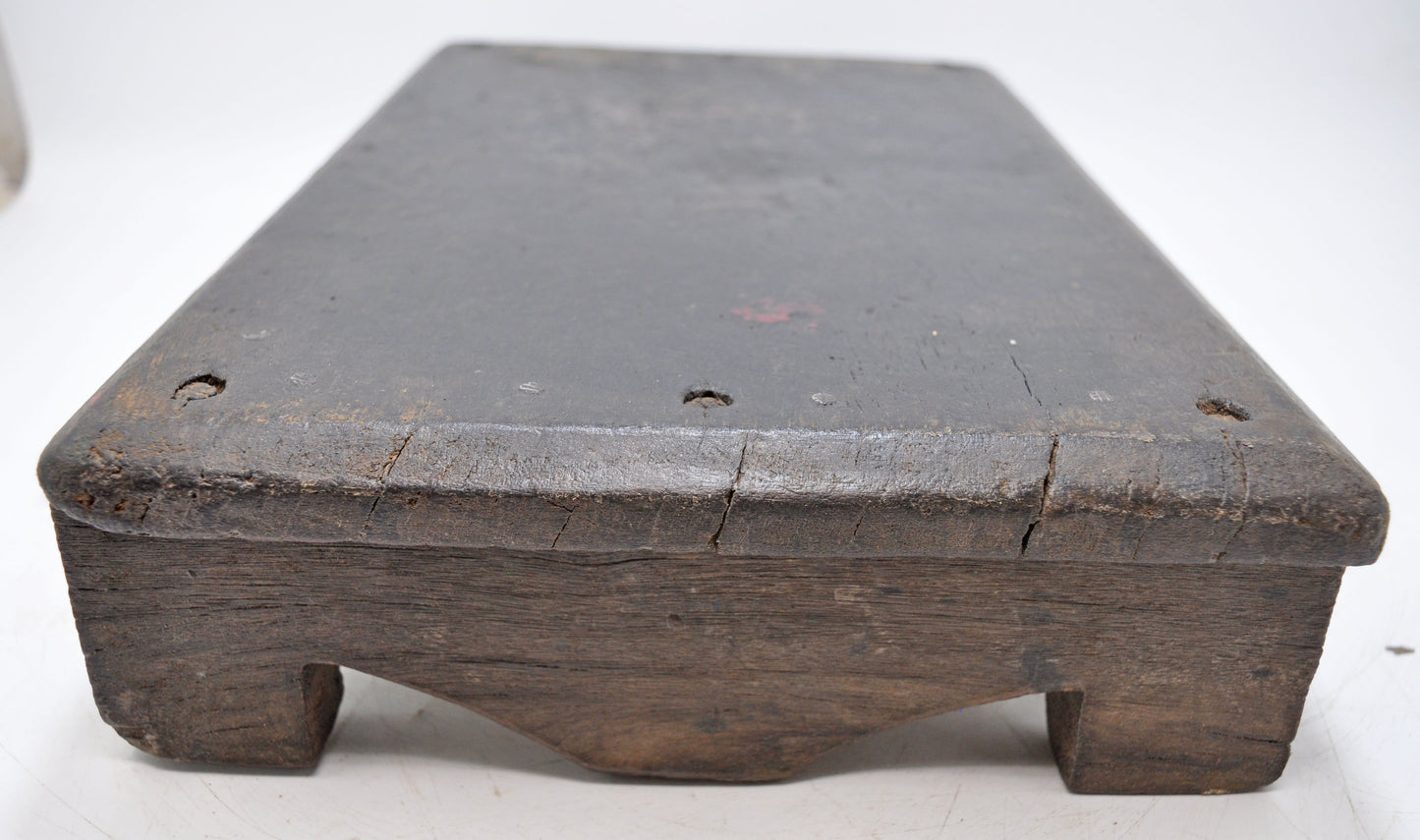 Antique Wooden Floor Sitting Bajot Stool Original Old Hand Crafted