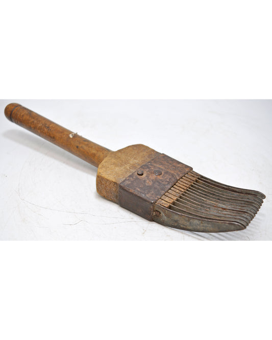 Antique Wooden Iron Carpet Making Tool Original Old Hand Crafted