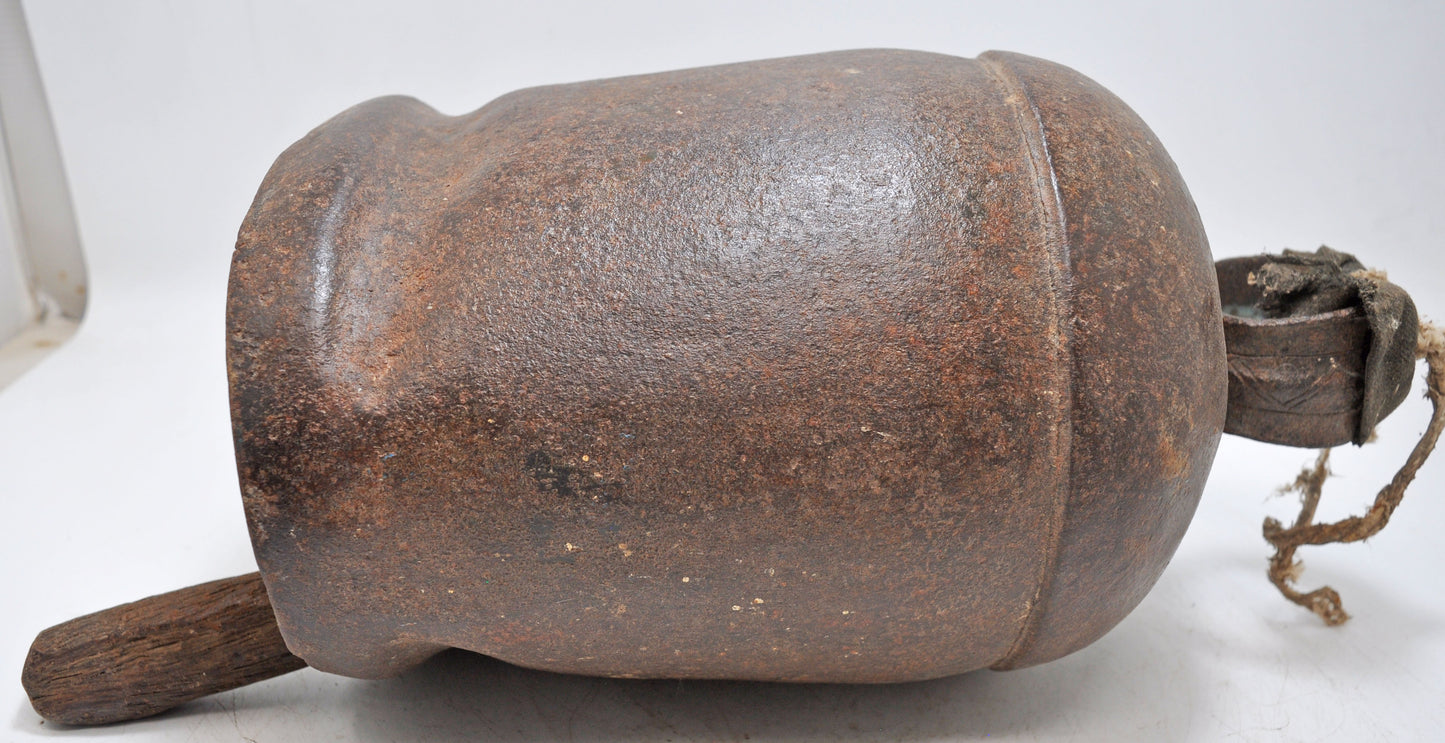 Antique Iron Large Heavy Animals Bell Original Old Hand Crafted