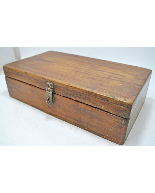 Antique Wooden Large Kitchenware Spice Box Original Old Hand Crafted